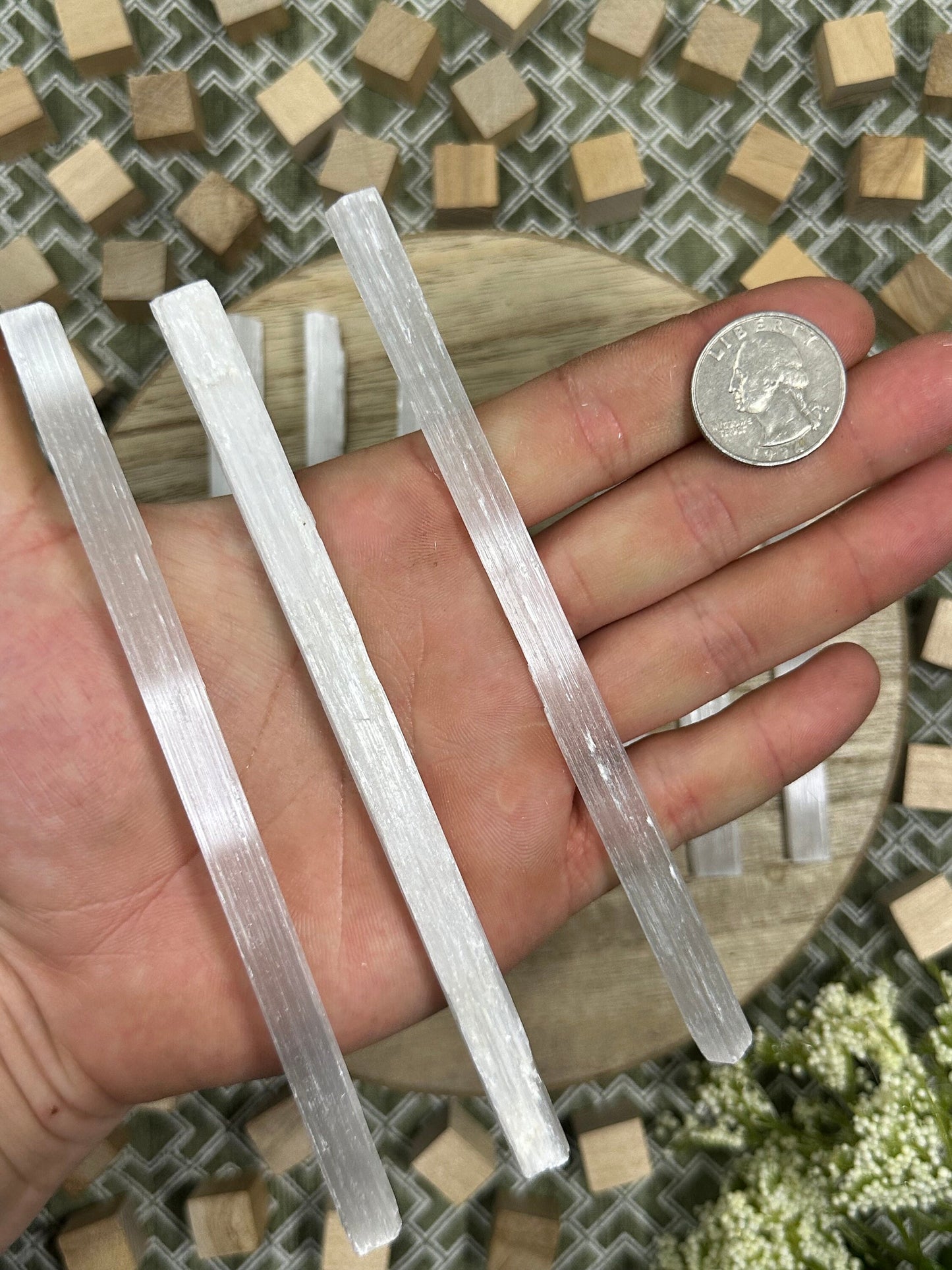 Satin Spar Crystal Wand Multiple Size Selenite Crystal Wand Charging Crystal Metaphysical Crystal For Meditation Crystal Gift Crystal Energy