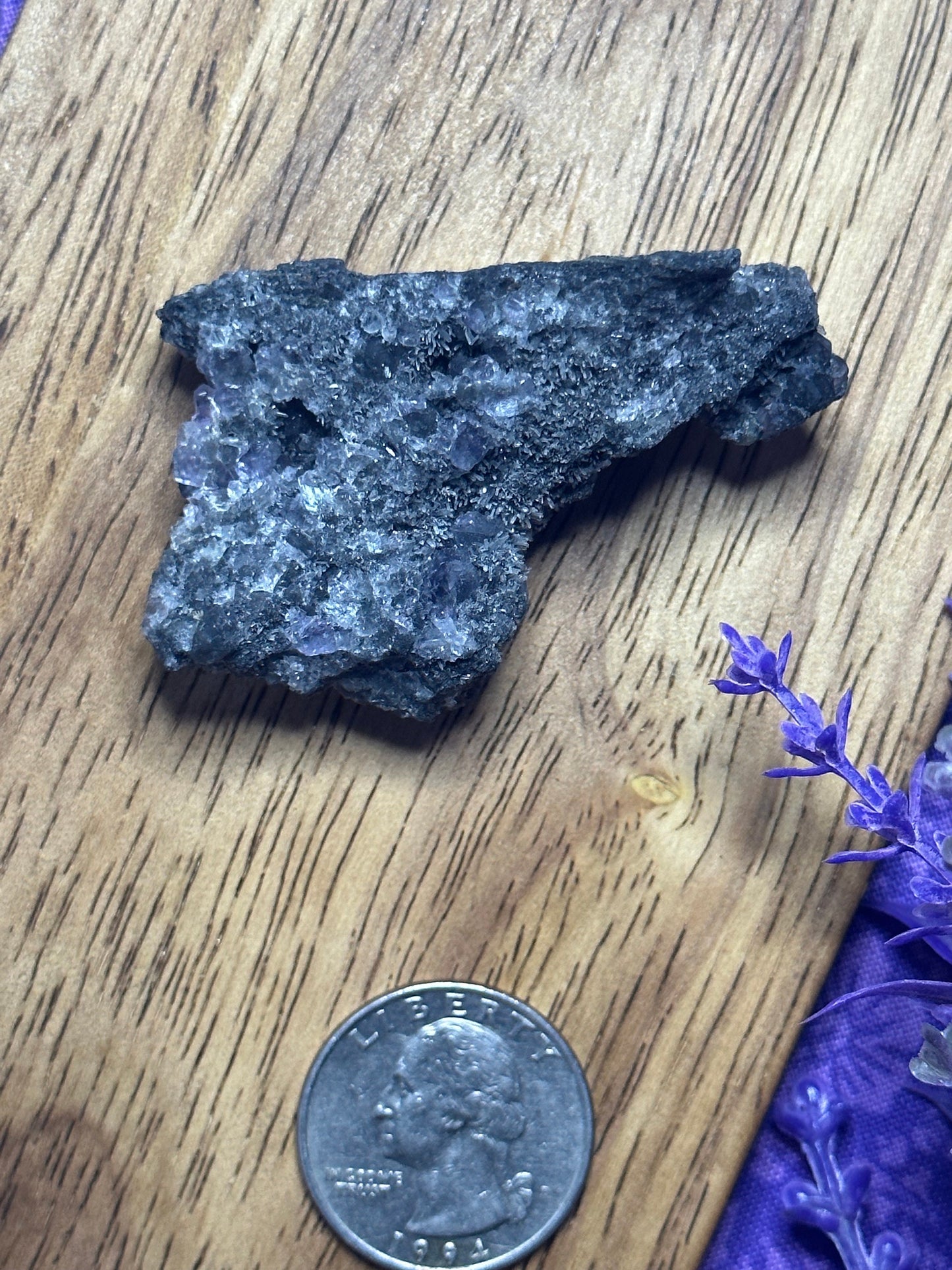 Raw Purple Fluorite on Matrix Tanzanian Fluorite Specimen Multiple Size Crystal Raw High Quailiy Octahedral Flourite Crystal With Free Gift