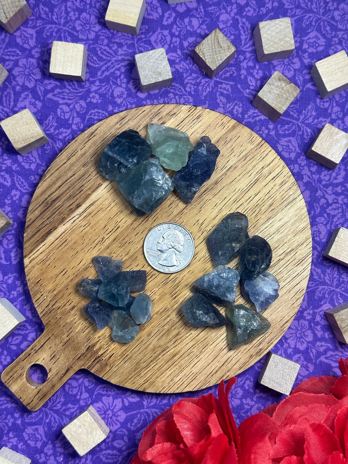 Raw Fluorite Crystal Multiple Sizes Natural Fluorite Crystal Multiple colors Blue, Green, Purple Raw Rainbow Fluorite Crystal Chips Specimen