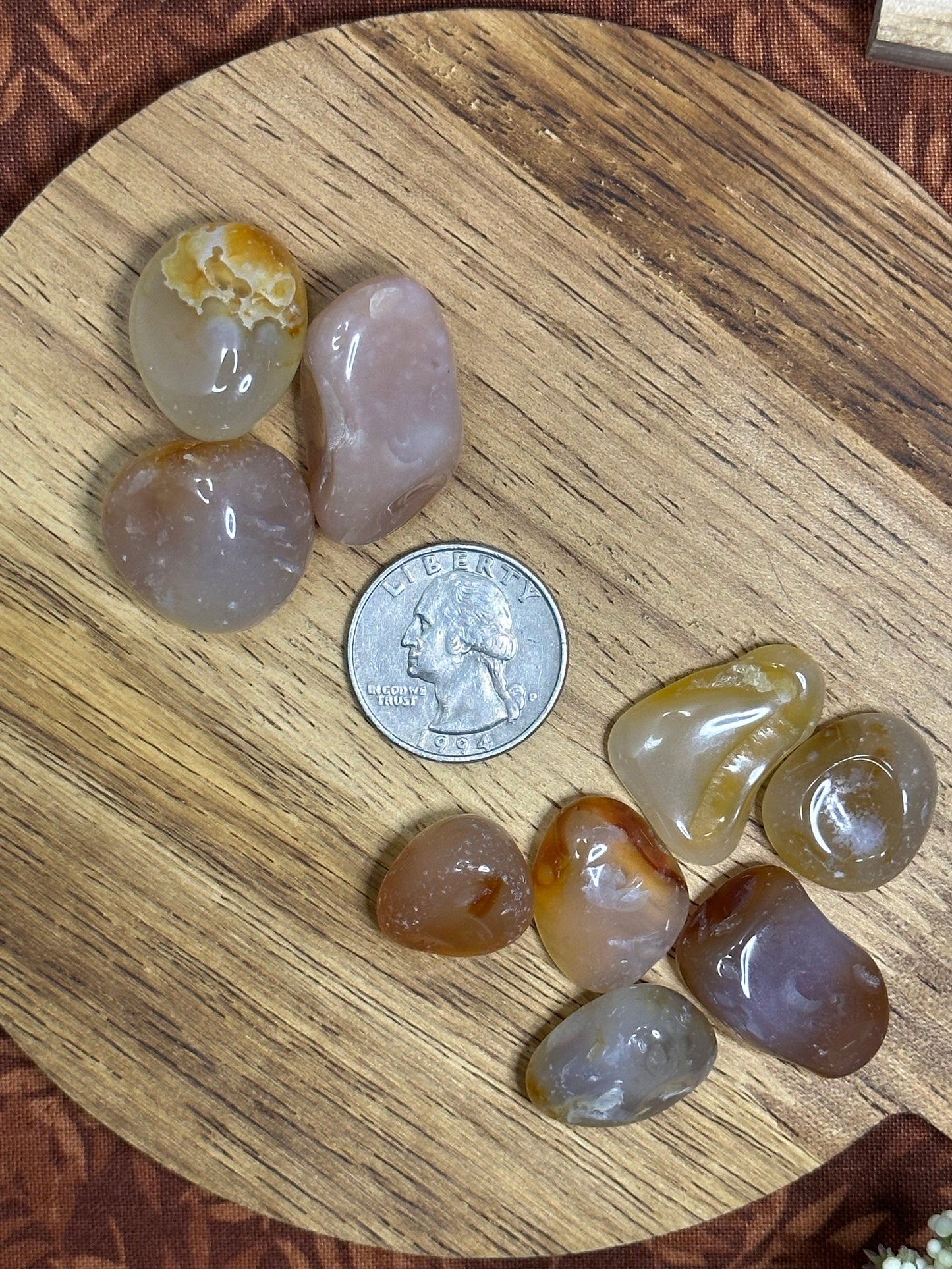 Carnelian Tumbled Stone Multiple Size Red Carnelian Crystal Tumble Beautiful Carnelian Pocket Stone Perfect for Crystal Collection or Gift
