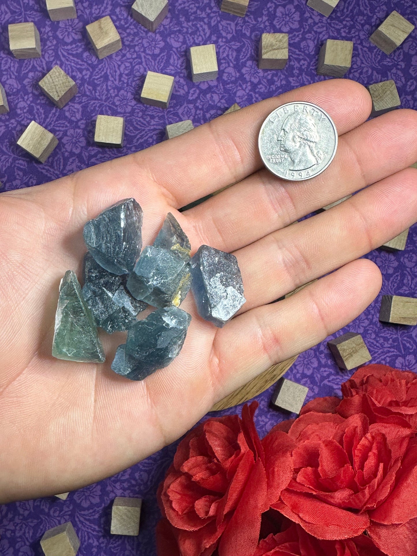 Raw Fluorite Crystal Multiple Sizes Natural Fluorite Crystal Multiple colors Blue, Green, Purple Raw Rainbow Fluorite Crystal Chips Specimen