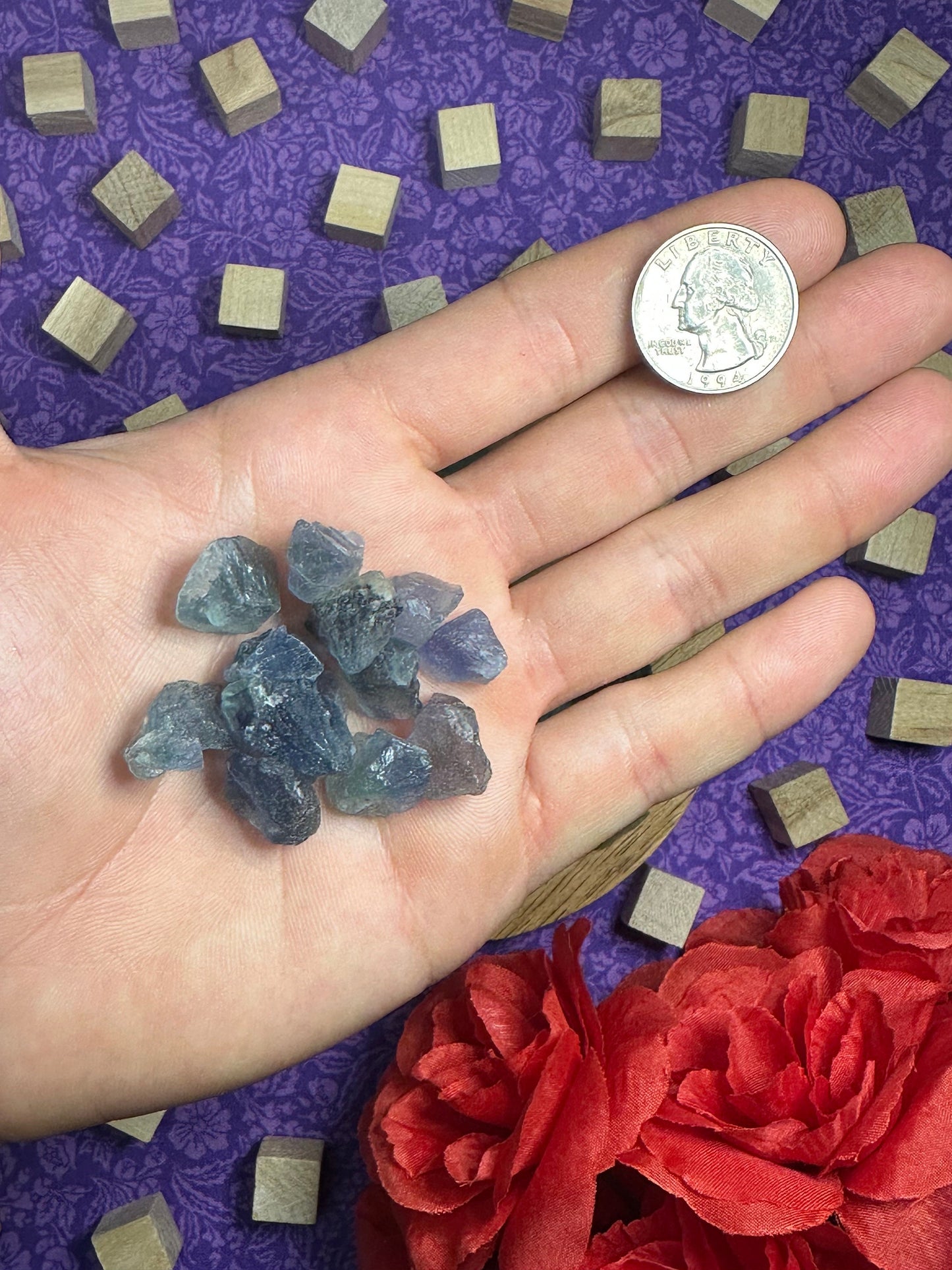 Raw Fluorite Crystal Multiple Sizes Natural Fluorite Crystal Multiple colors Blue, Green, Purple Raw Rainbow Fluorite Crystal Chips Specimen