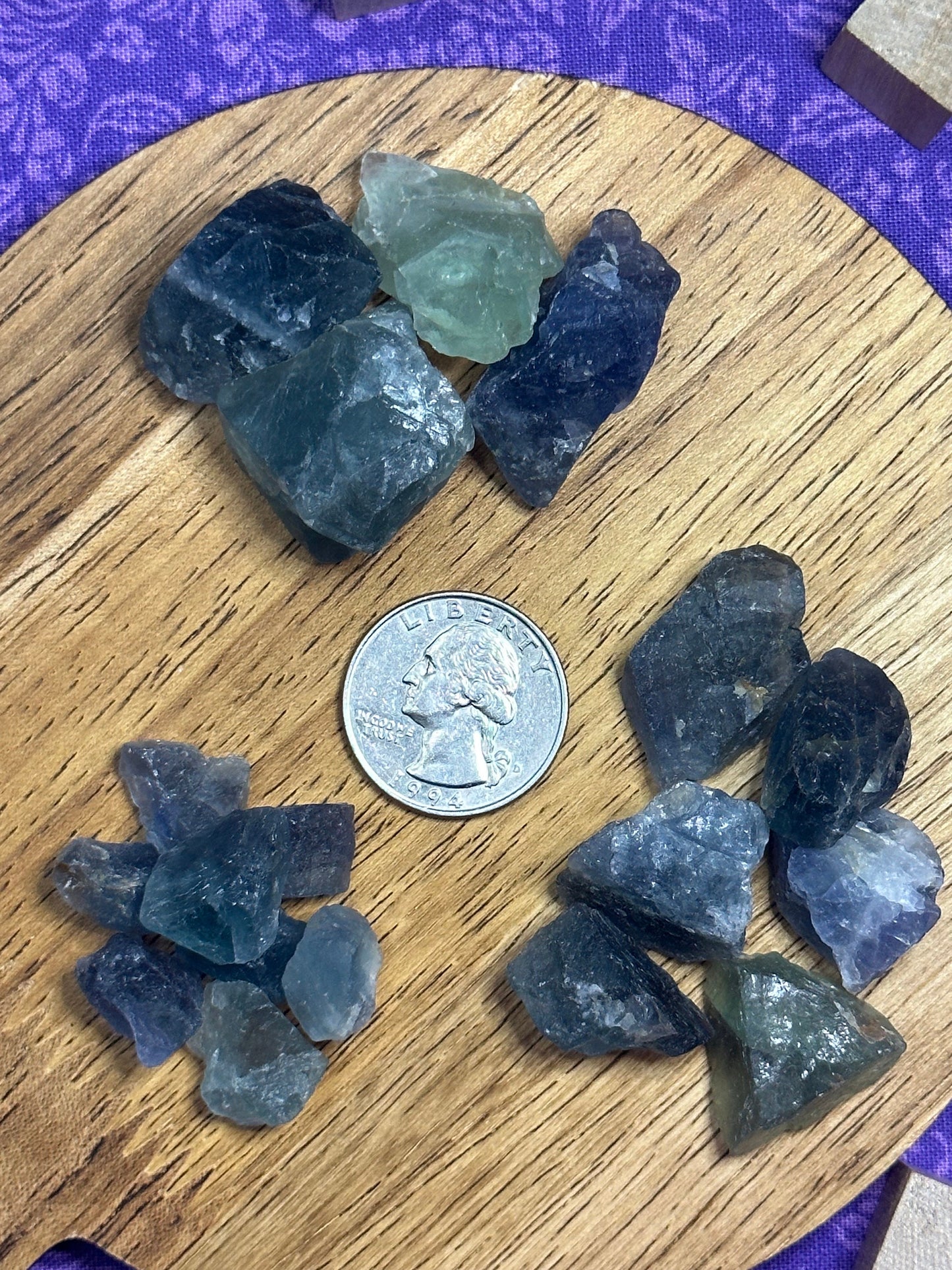 Raw Fluorite Crystal Multiple Sizes Natural Fluorite Crystal Multiple colors Blue, Green, Purple Raw Rainbow Fluorite Crystal Chips Specimen