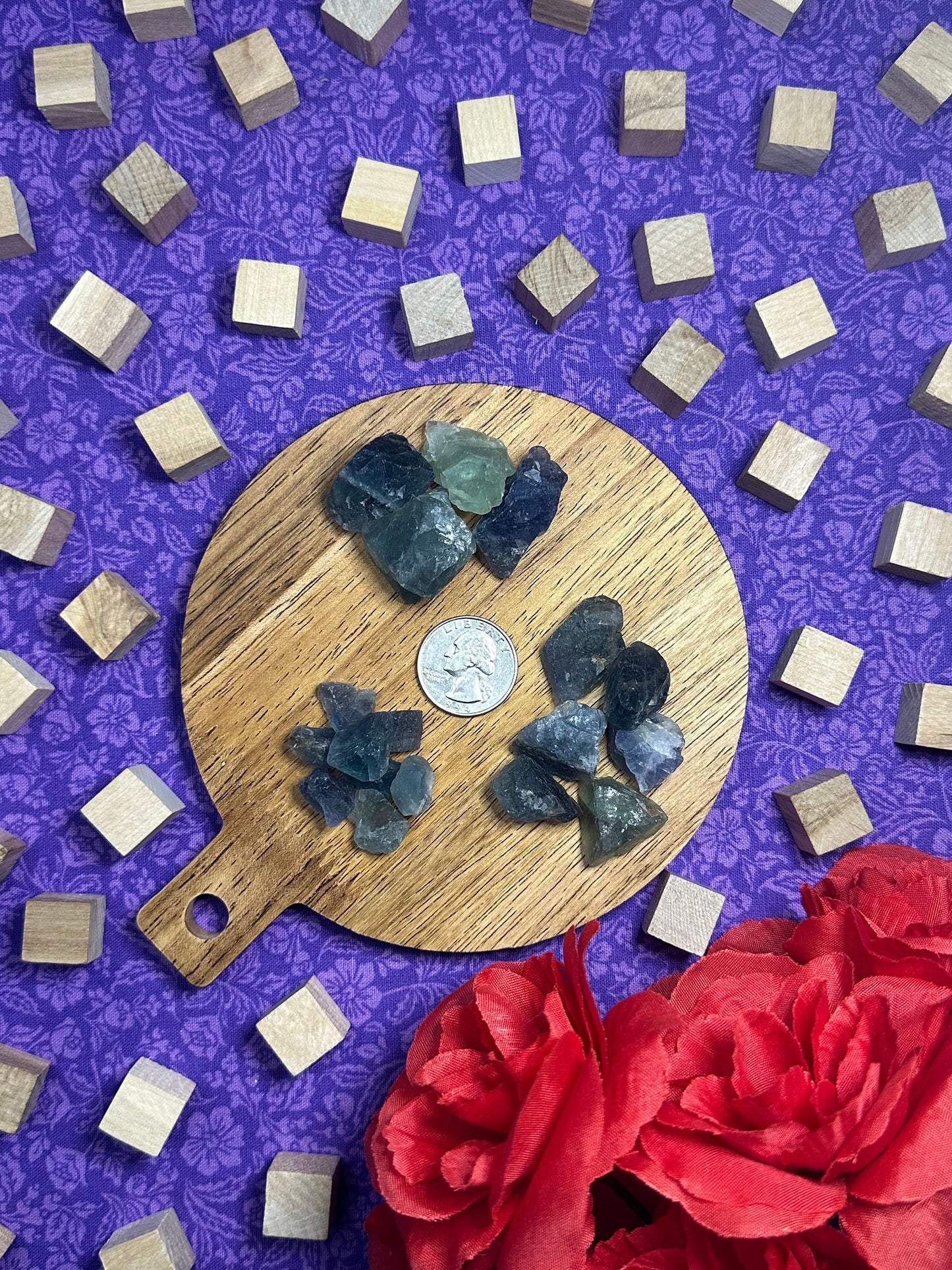 Raw Fluorite Crystal Multiple Sizes Natural Fluorite Crystal Multiple colors Blue, Green, Purple Raw Rainbow Fluorite Crystal Chips Specimen