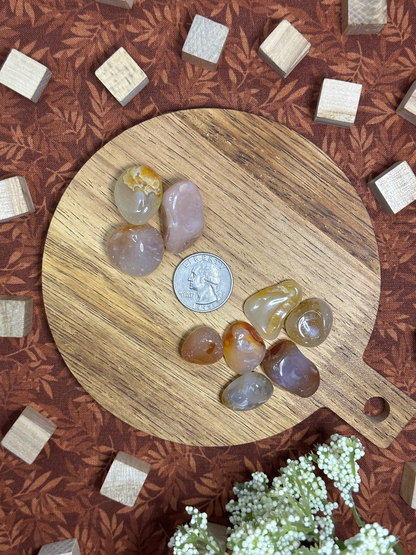 Carnelian Tumbled Stone Multiple Size Red Carnelian Crystal Tumble Beautiful Carnelian Pocket Stone Perfect for Crystal Collection or Gift