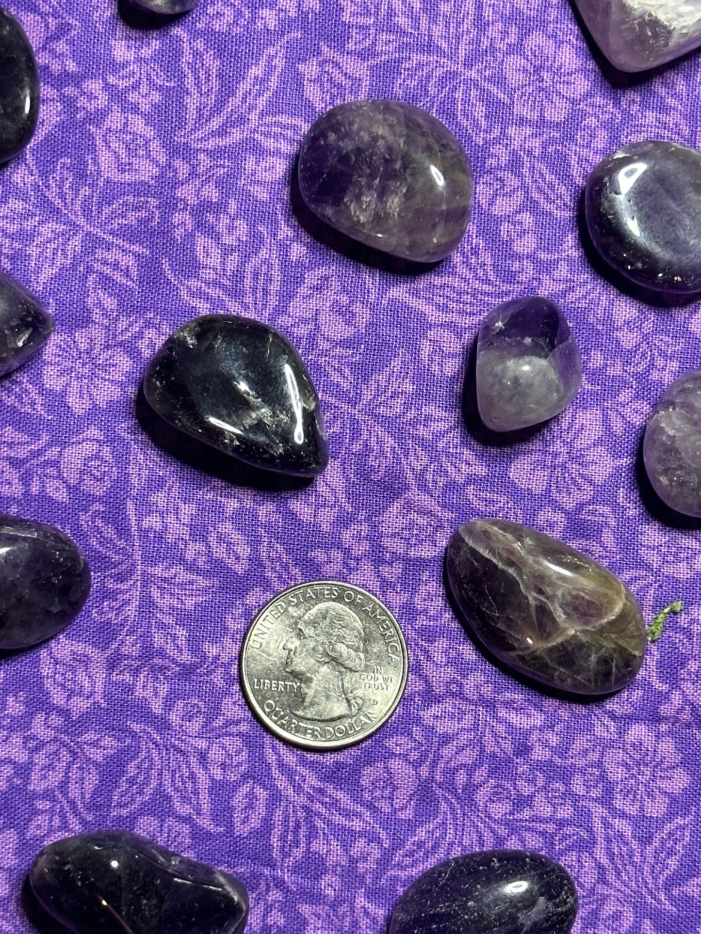 Amethyst Crystal Tumbled Stone Multiple Size Healing Crystal Metaphysical Crystal Purple Amethyst Gift or Crystal Collection Pocket Rock