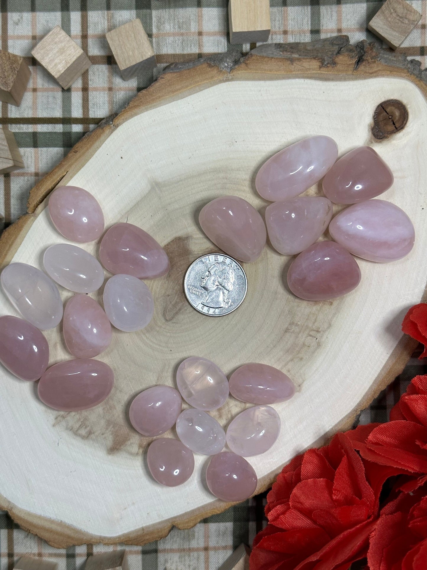 Rose Quartz Tumbled Stone Multiple Size Polished Rose Quartz Tumble Metaphysical Crystal Gift For Crystal Collection