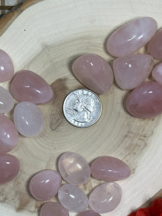 Rose Quartz Tumbled Stone Multiple Size Polished Rose Quartz Tumble Metaphysical Crystal Gift For Crystal Collection