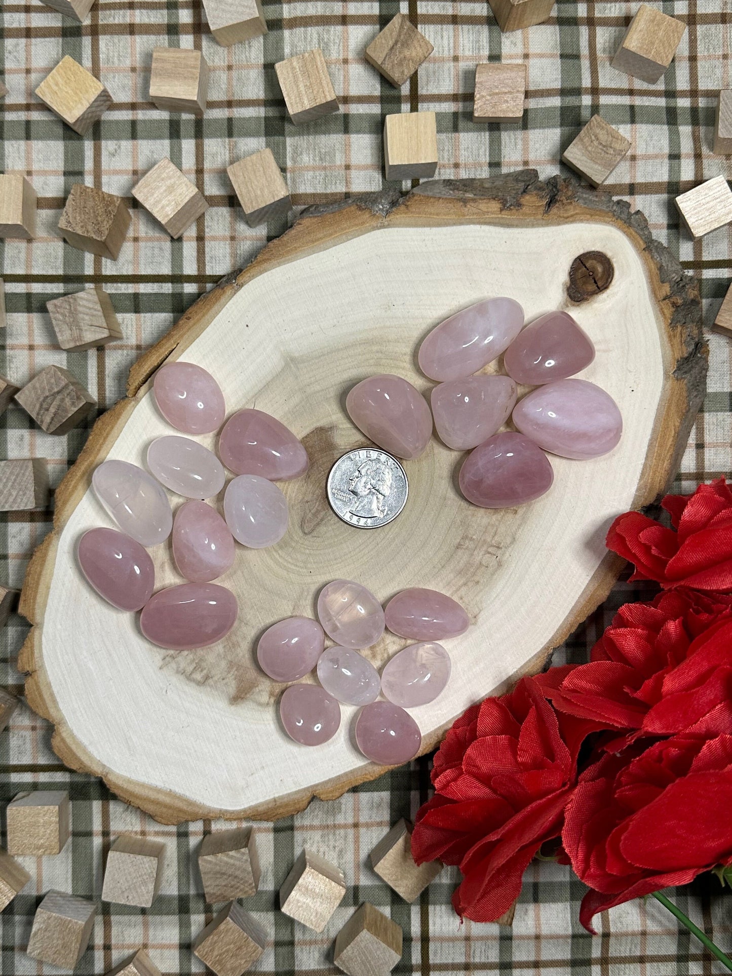 Rose Quartz Tumbled Stone Multiple Size Polished Rose Quartz Tumble Metaphysical Crystal Gift For Crystal Collection