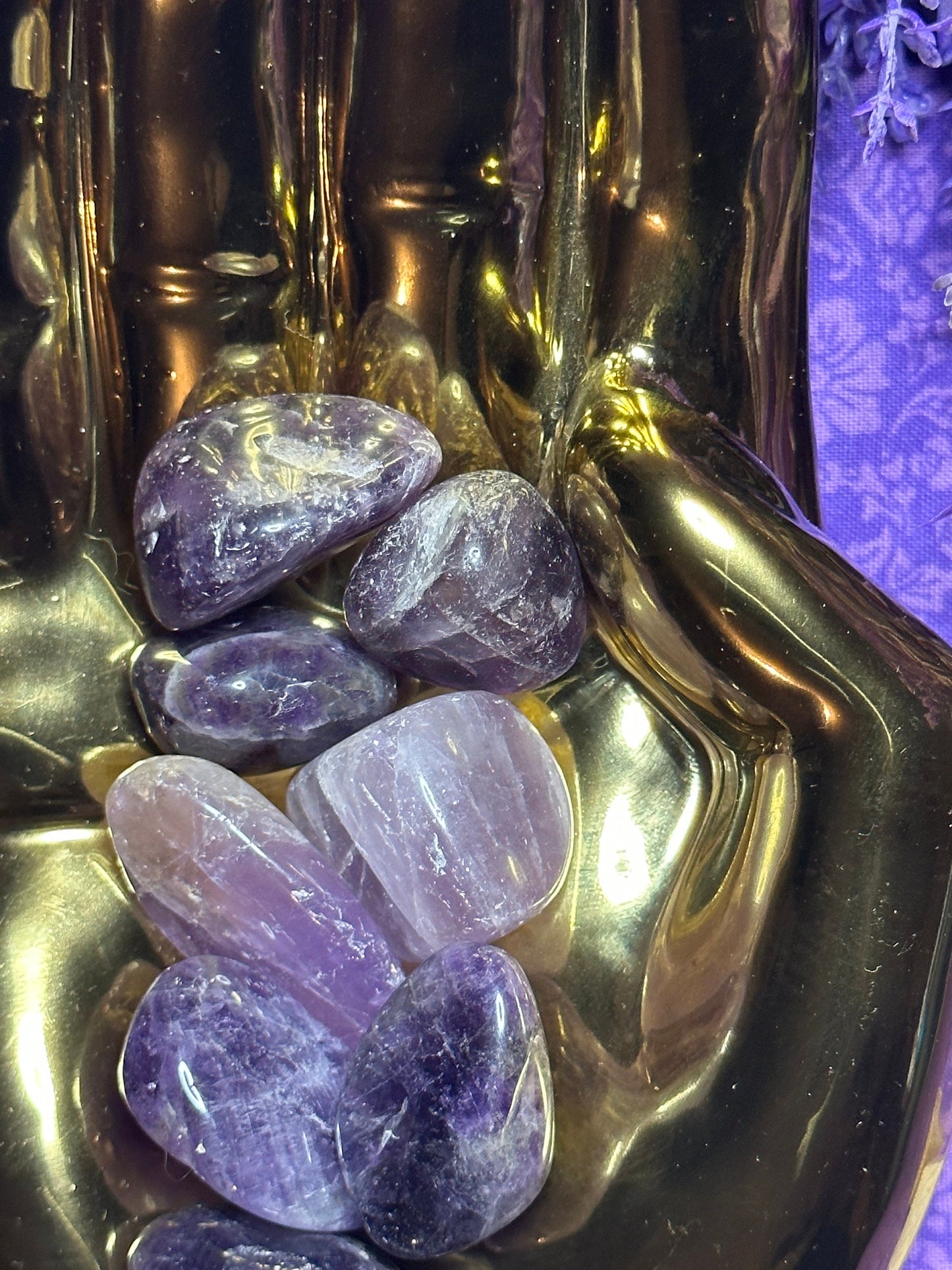 Amethyst Crystal Tumbled Stone Multiple Size Healing Crystal Metaphysical Crystal Purple Amethyst Gift or Crystal Collection Pocket Rock