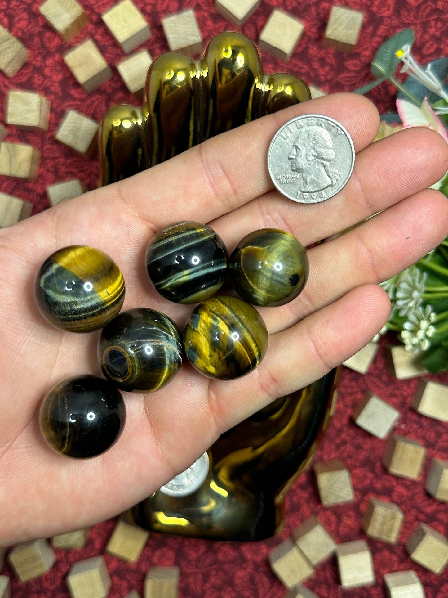 Golden Tigers Eye Sphere Natural Mini Tigers Eye Crystal Ball Healing Crystal Reiki Crystal Cats Eye Sphere Perfct last Minute Gift