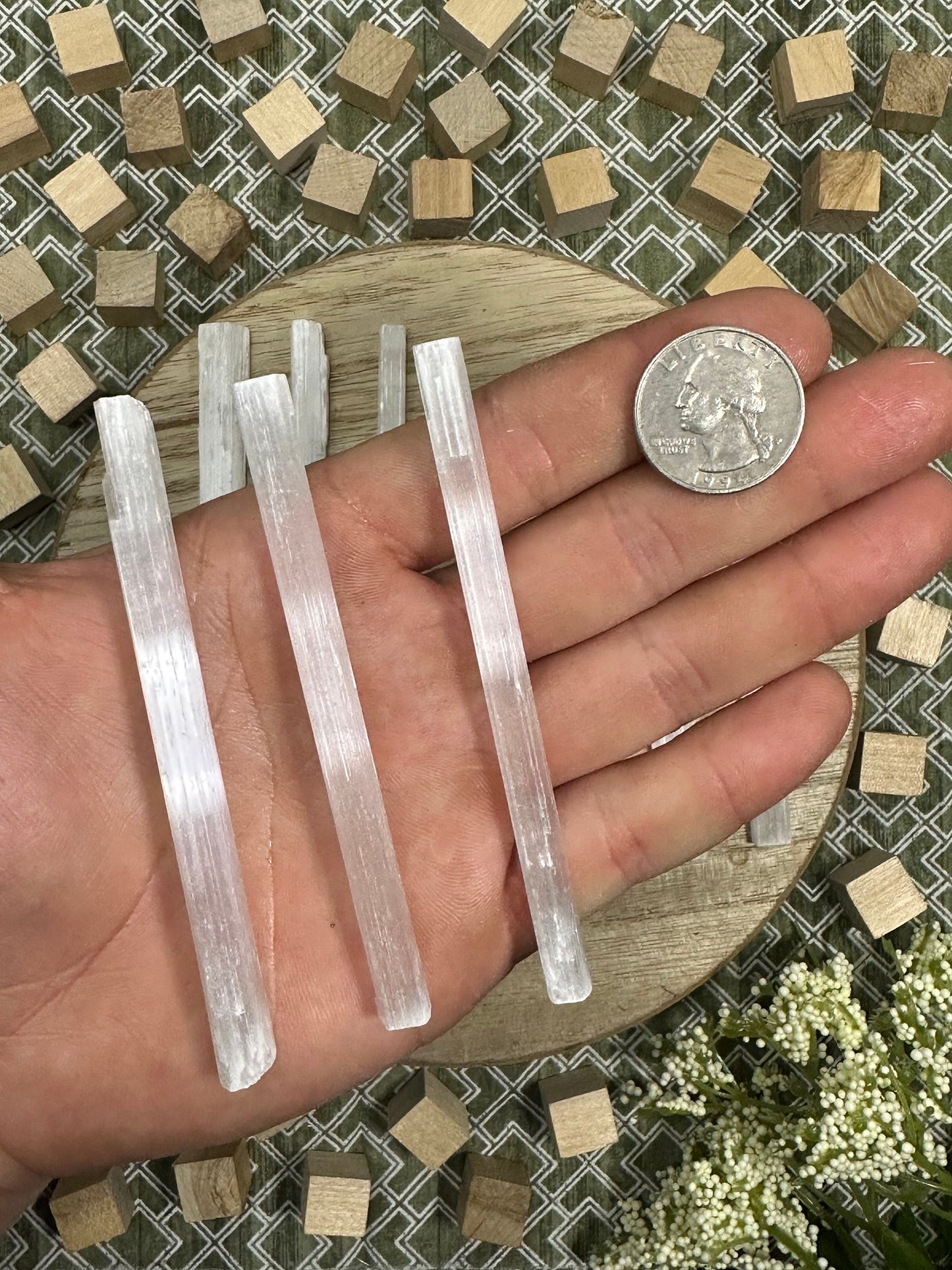 Satin Spar Crystal Wand Multiple Size Selenite Crystal Wand Charging Crystal Metaphysical Crystal For Meditation Crystal Gift Crystal Energy