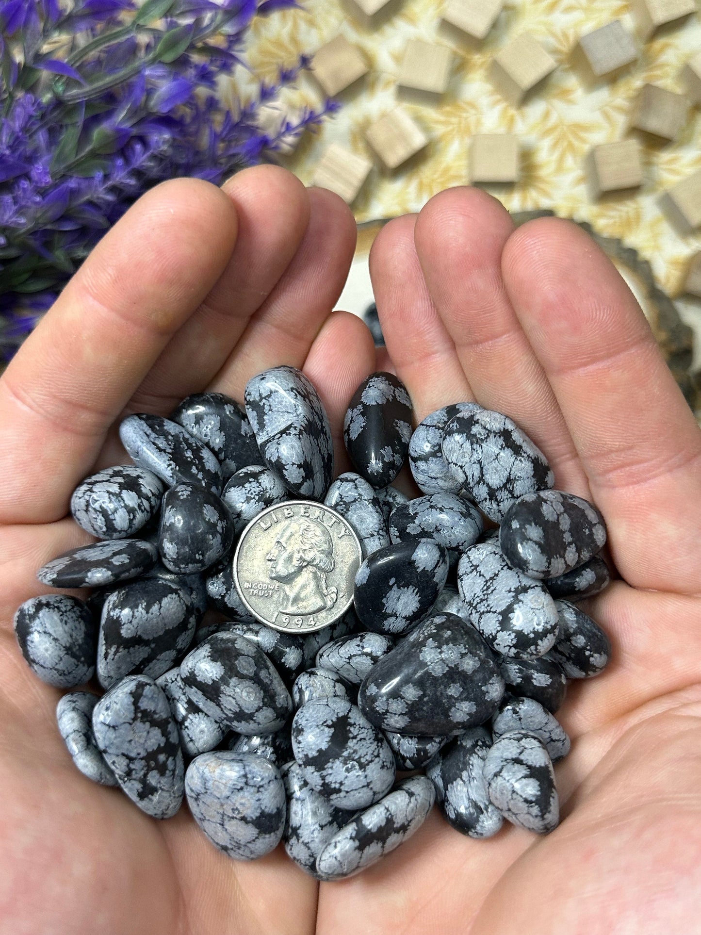 Snowflake Obsidian Tumbled Stone Multiple Size Snowflake Obsidain Crystal Tumble Metaphysical Healing Crystal Gift Or Crystal Collection