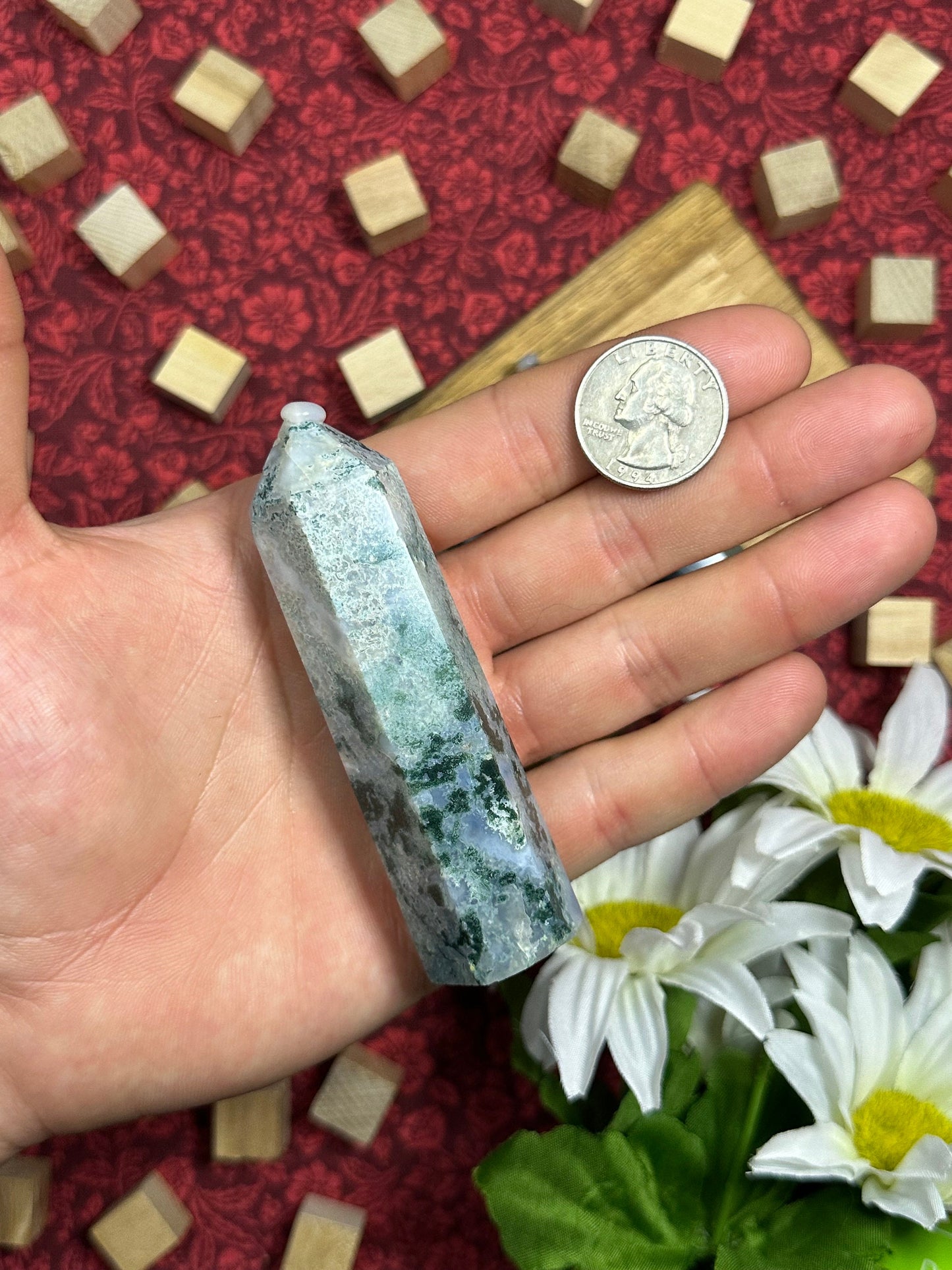 Natural Moss Agate Crystal Tower Point Moss Agate Obelisk Multiple Size Crystal Metaphysical Gift Or Healing Crystal Collection Home Decor