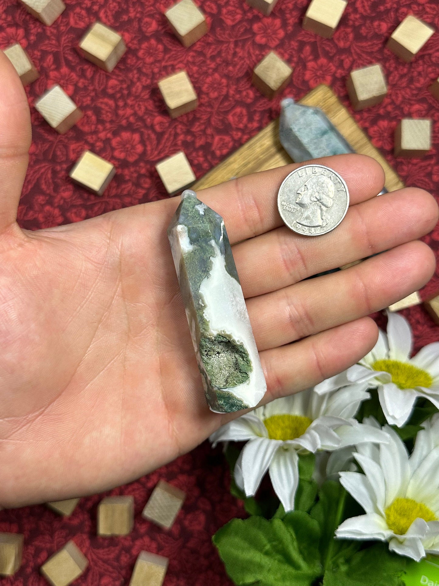 Natural Moss Agate Crystal Tower Point Moss Agate Obelisk Multiple Size Crystal Metaphysical Gift Or Healing Crystal Collection Home Decor