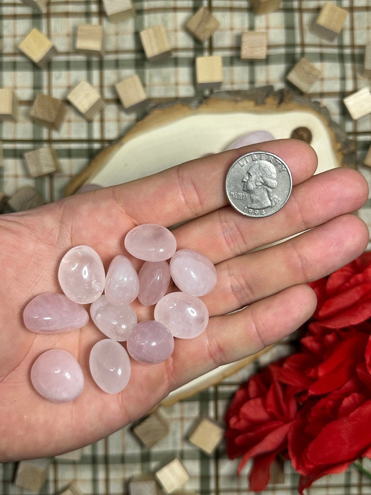 Rose Quartz Tumbled Stone Multiple Size Polished Rose Quartz Tumble Metaphysical Crystal Gift For Crystal Collection