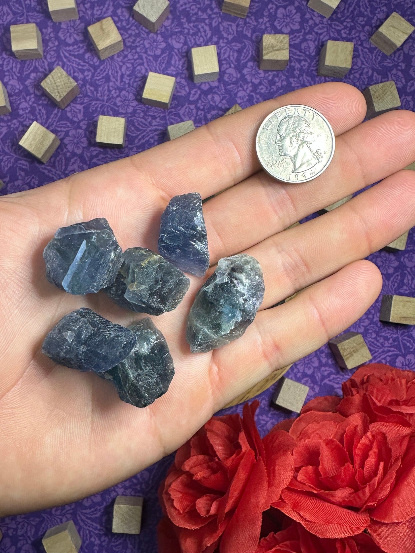 Raw Fluorite Crystal Multiple Sizes Natural Fluorite Crystal Multiple colors Blue, Green, Purple Raw Rainbow Fluorite Crystal Chips Specimen