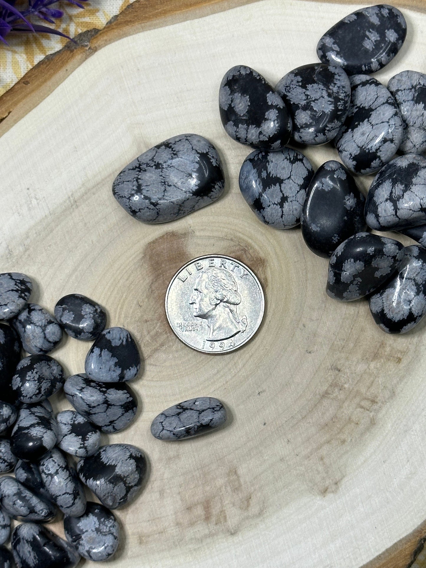 Snowflake Obsidian Tumbled Stone Multiple Size Snowflake Obsidain Crystal Tumble Metaphysical Healing Crystal Gift Or Crystal Collection