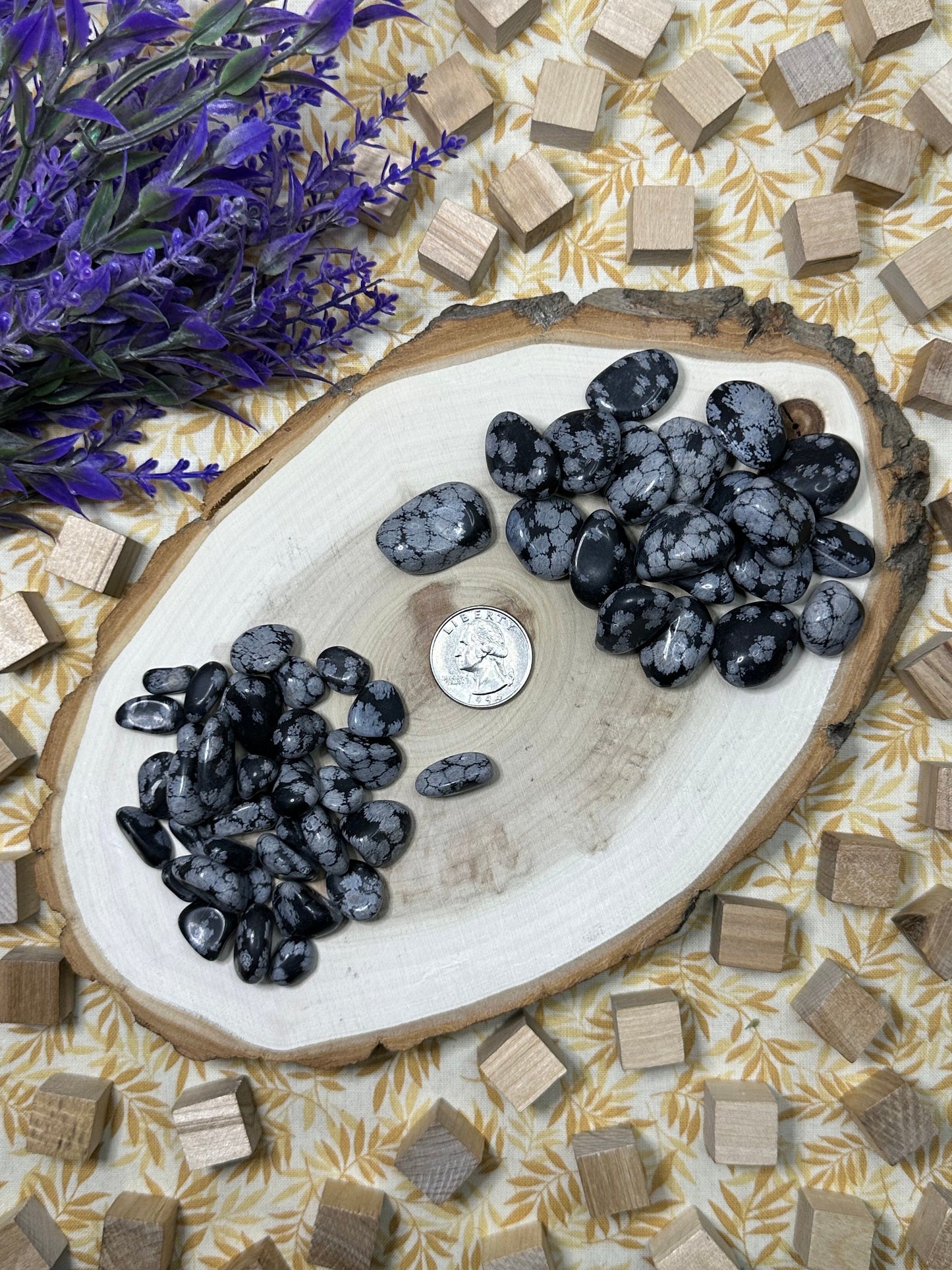 Snowflake Obsidian Tumbled Stone Multiple Size Snowflake Obsidain Crystal Tumble Metaphysical Healing Crystal Gift Or Crystal Collection