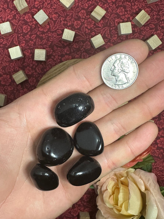 Black Obsidian Tumbled Stone Multiple Size Black Obsidain Crystal Tumble Black Obsidian Pocket Stone Perfect for Crystal Collection or Gift