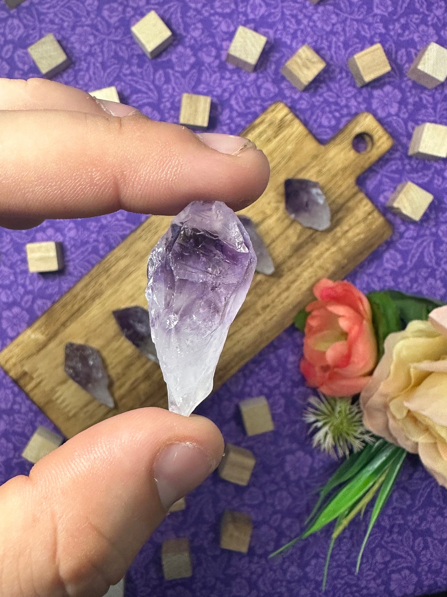 Super High Quality Raw Amethyst Crystal Point Beautiful Natural Brazilian Purple Amethsyt for Crafting Crystal Healing Meditation and More