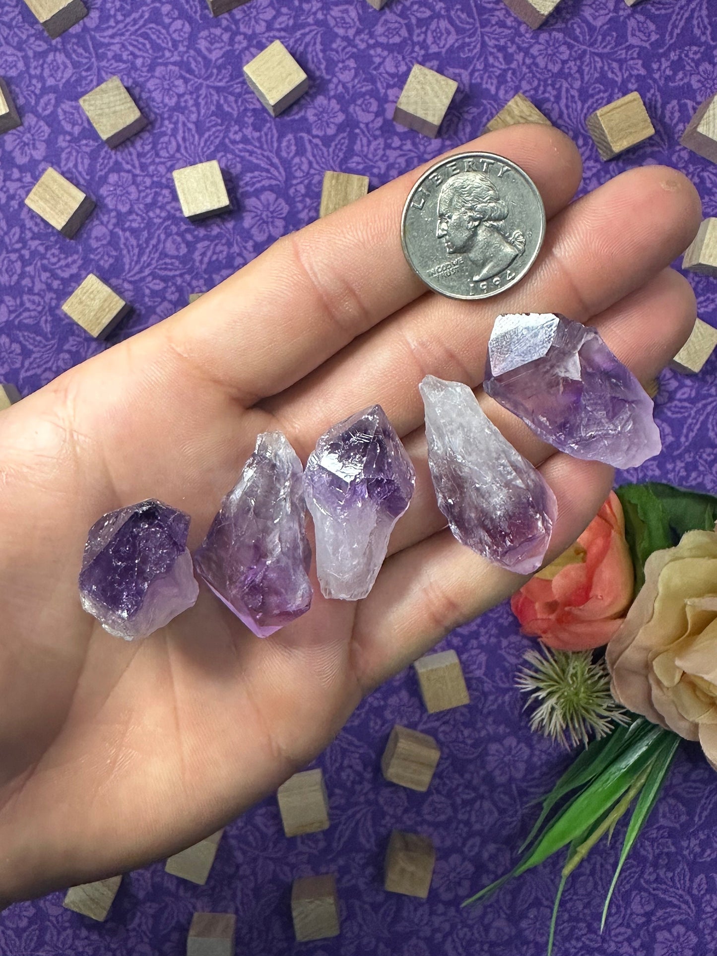 Super High Quality Raw Amethyst Crystal Point Beautiful Natural Brazilian Purple Amethsyt for Crafting Crystal Healing Meditation and More