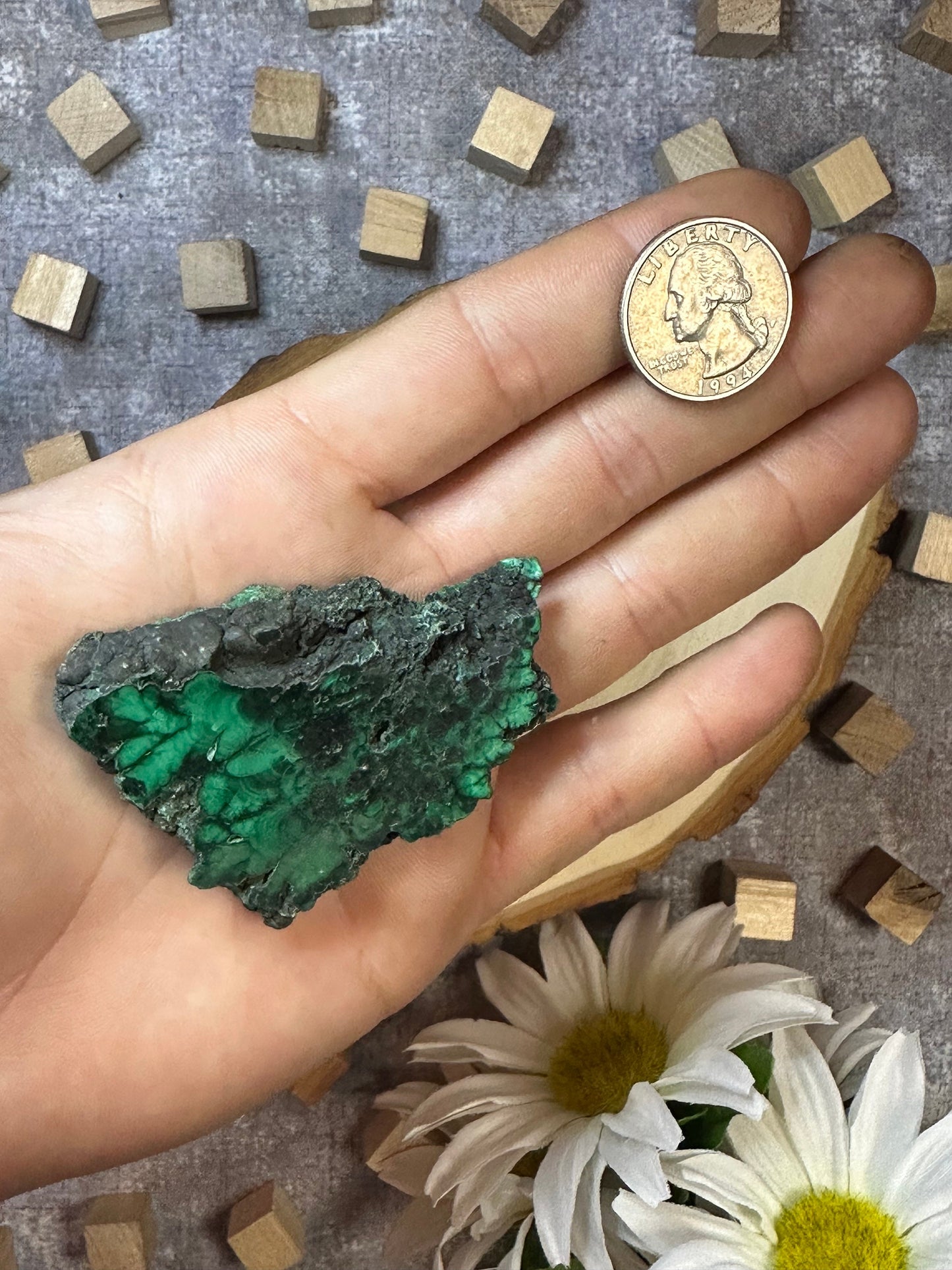 Malachite Slab Multiple Sizes Available, Natural Polished Malachite Slice, Beautiful Green Malachite Rare Crystal Slab Perfect Gift for Them