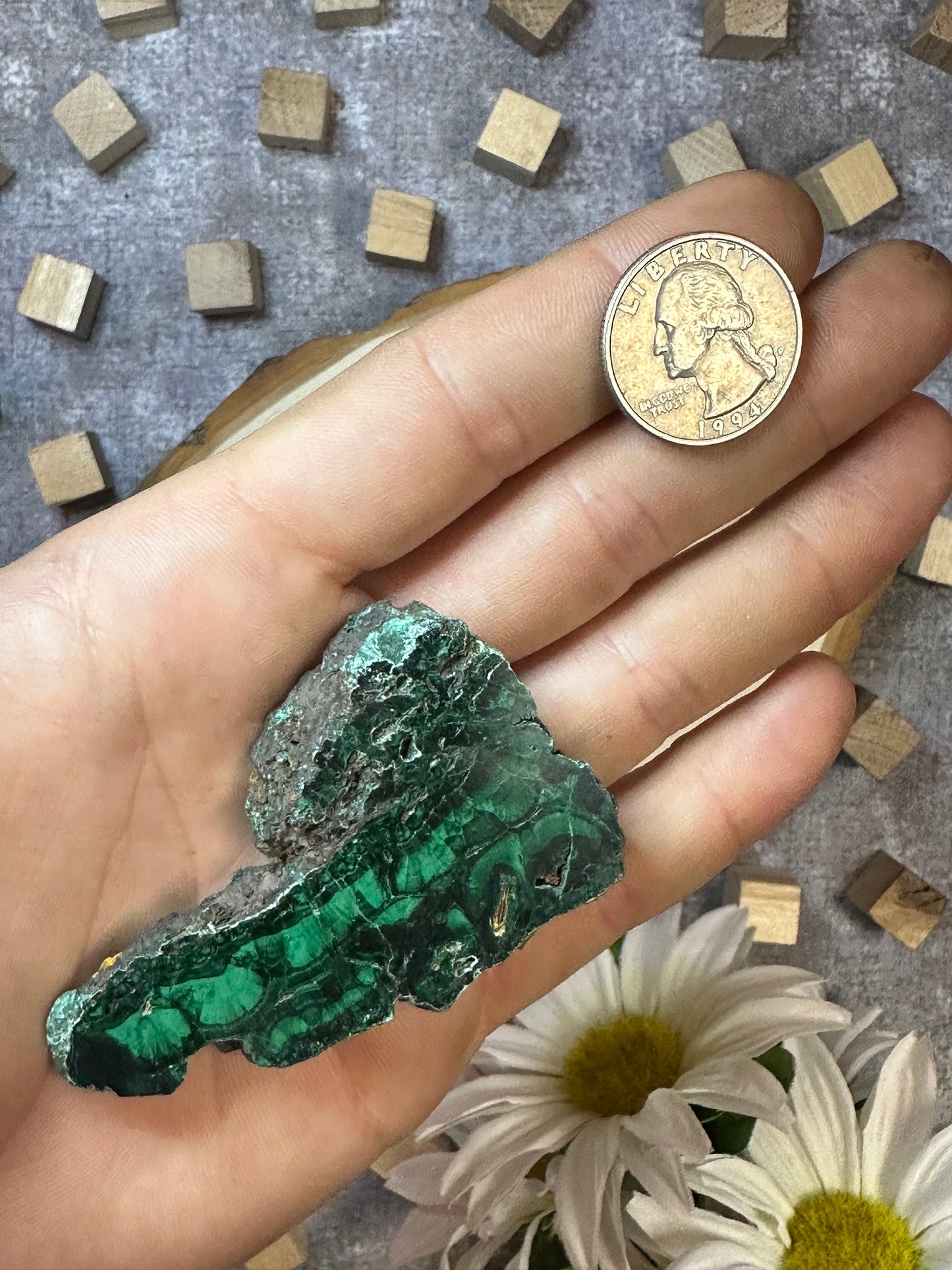 Malachite Slab Multiple Sizes Available, Natural Polished Malachite Slice, Beautiful Green Malachite Rare Crystal Slab Perfect Gift for Them