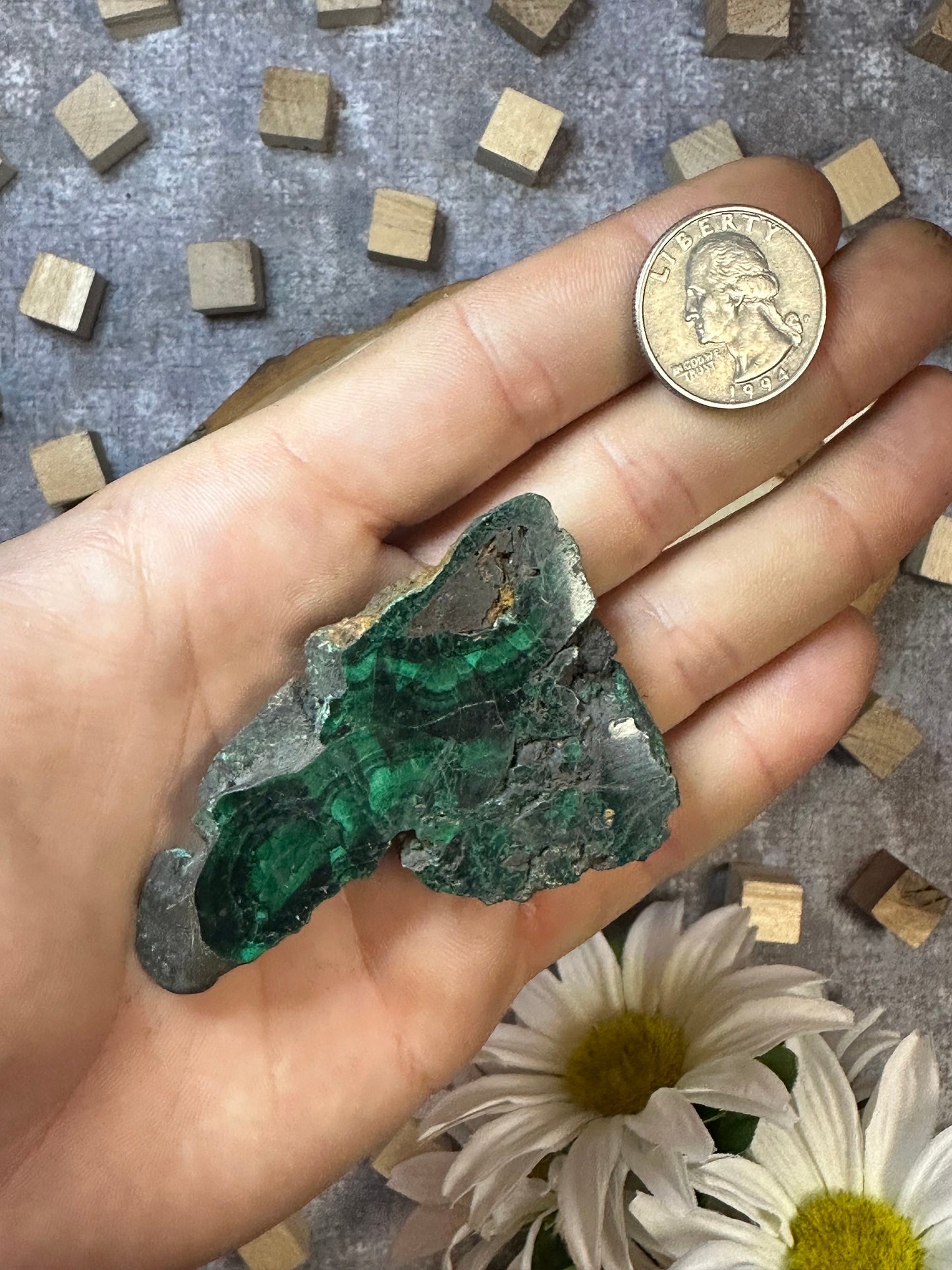 Malachite Slab Multiple Sizes Available, Natural Polished Malachite Slice, Beautiful Green Malachite Rare Crystal Slab Perfect Gift for Them