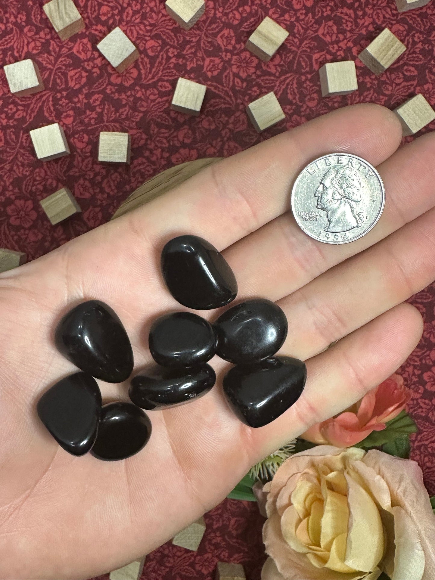 Black Obsidian Tumbled Stone Multiple Size Black Obsidain Crystal Tumble Black Obsidian Pocket Stone Perfect for Crystal Collection or Gift