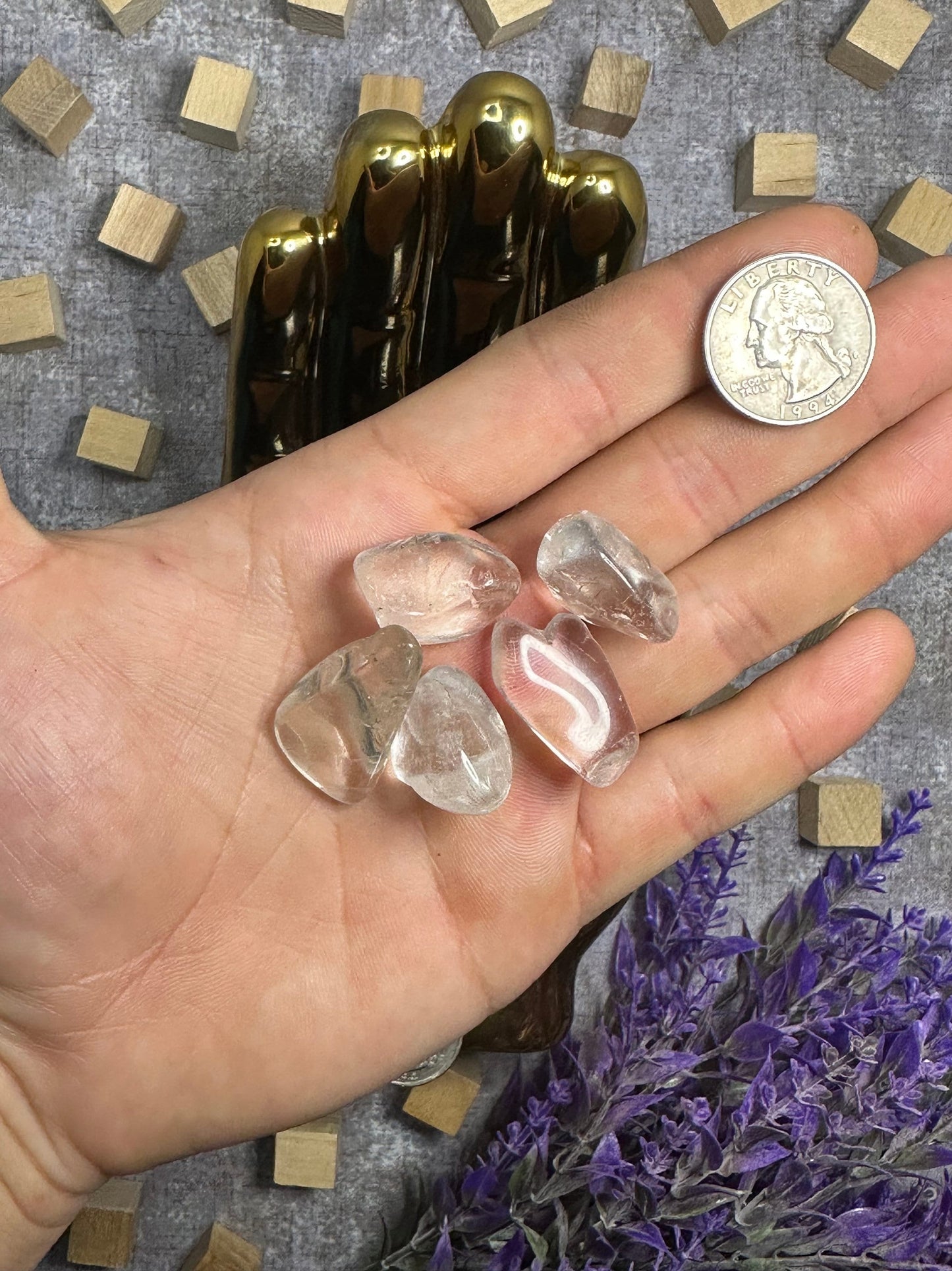 Clear Quartz Tumbled Stone Multiple Size Clear Quartz Crystal Tumble Clear Quartz Pocket Stone Perfect for Crystal Collection or Gift