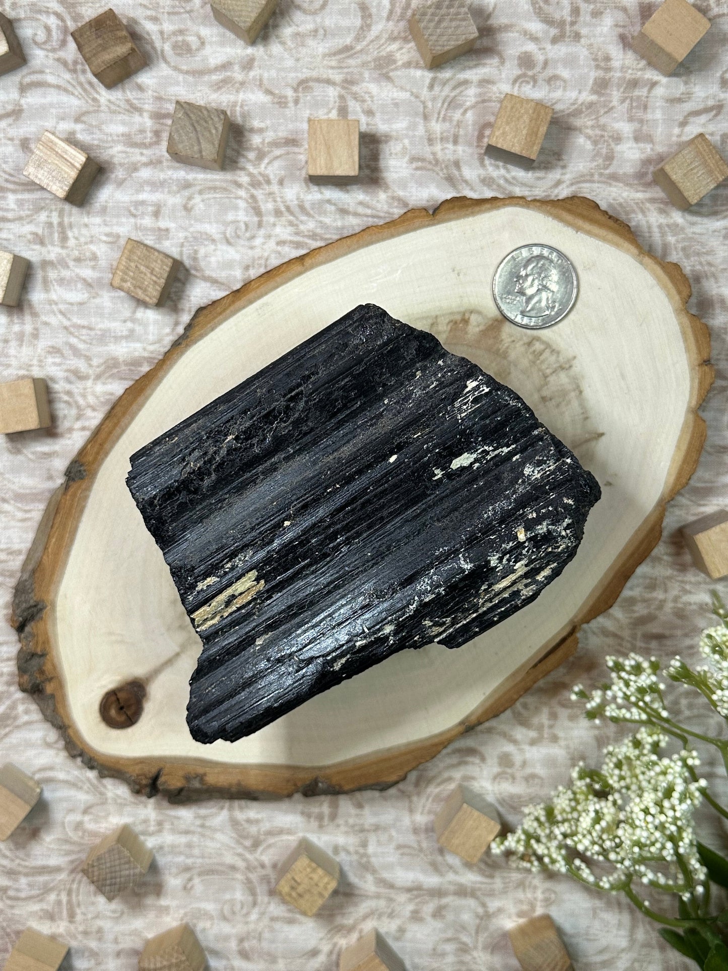 Huge Black Tourmaline Crystal Large Raw Black  Tourmaline Black Crystal Tourmaline Specimen Metaphysical Crystal Decor or Crystal Collction