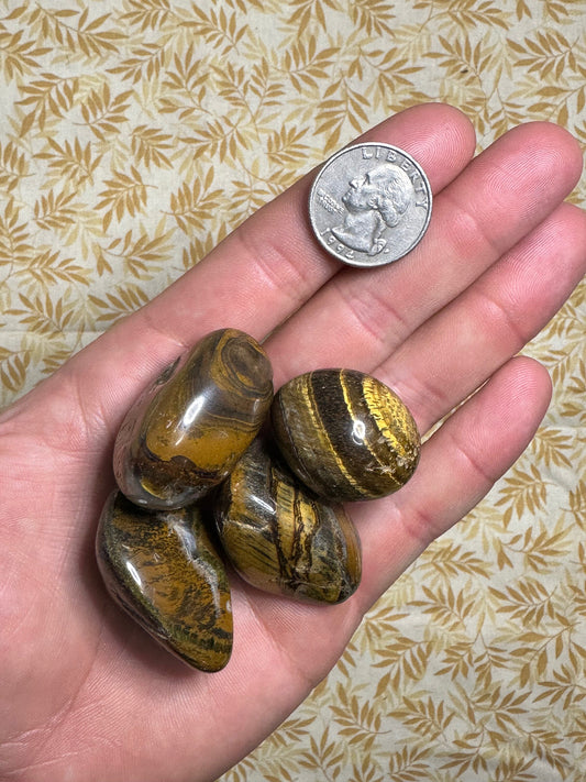 Tiger Eye Tumbled Stone Multiple Sizes Available Beautiful Golden Tigers Eyes Stone Gold Pocket Rock Tigers Eye Crystal Tumbl Gemstone