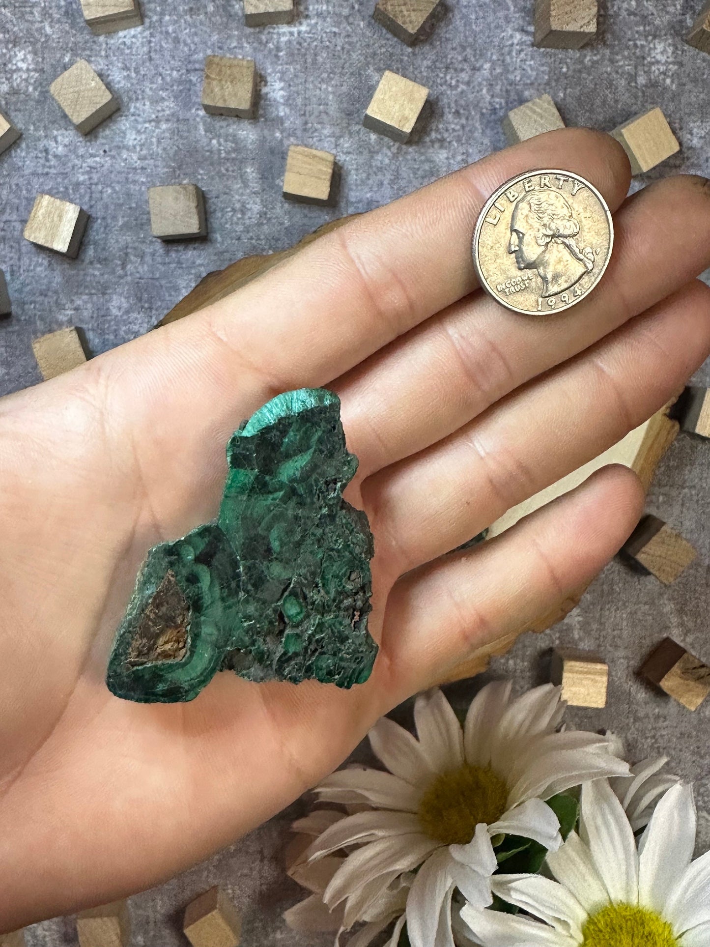 Malachite Slab Multiple Sizes Available, Natural Polished Malachite Slice, Beautiful Green Malachite Rare Crystal Slab Perfect Gift for Them