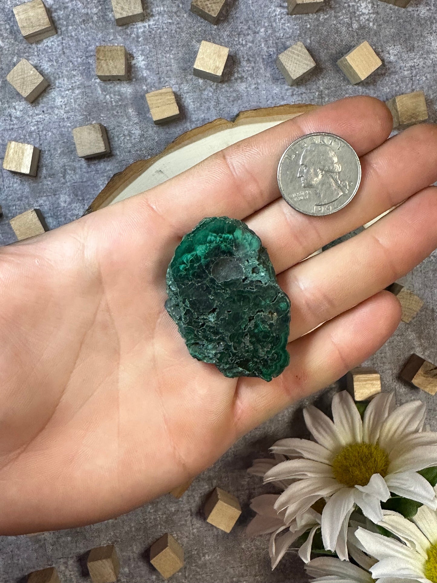 Malachite Slab Multiple Sizes Available, Natural Polished Malachite Slice, Beautiful Green Malachite Crystal Slab Small Raw Malachite Slab