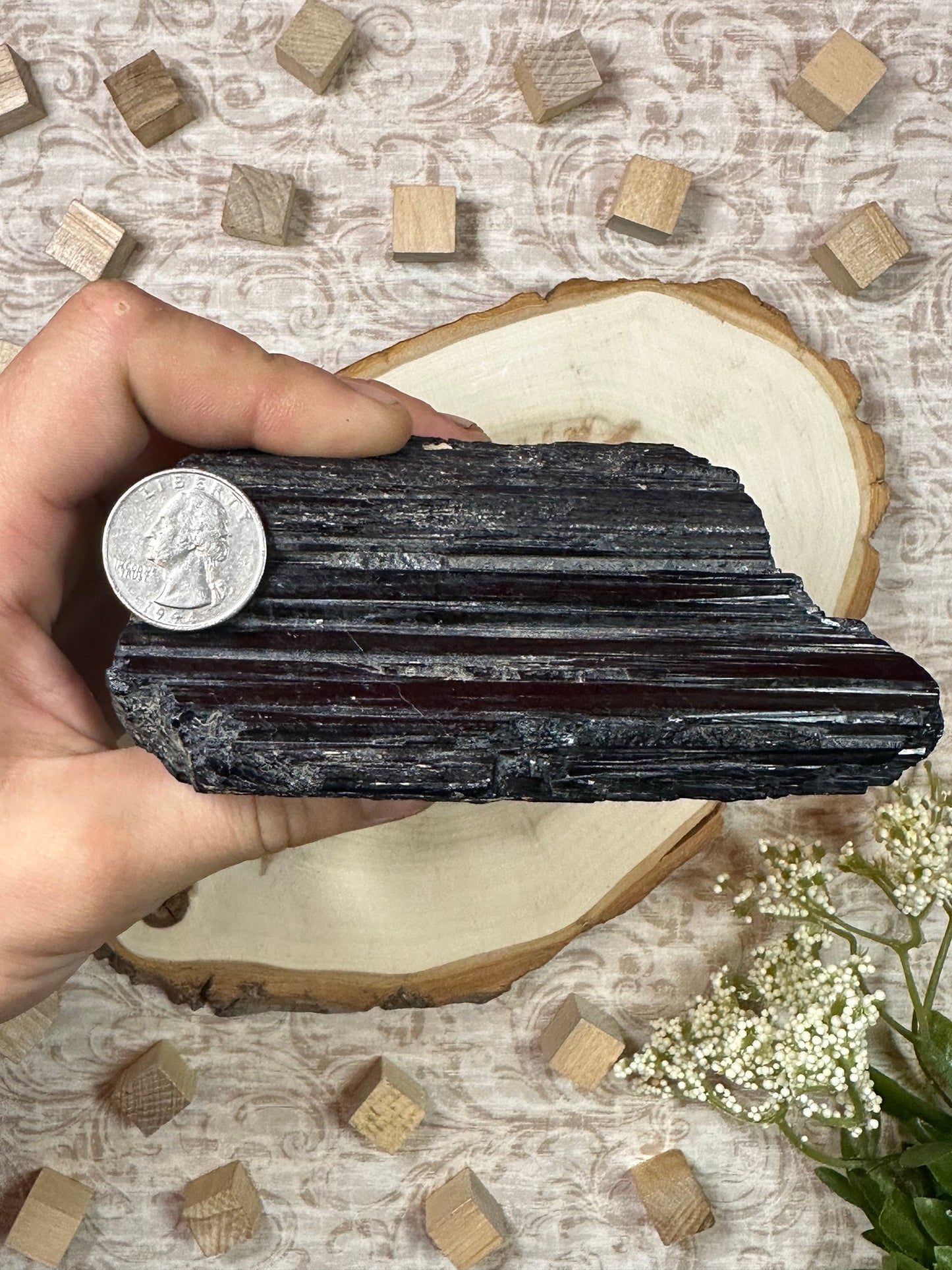 Huge Black Tourmaline Crystal Large Raw Black  Tourmaline Black Crystal Tourmaline Specimen Metaphysical Crystal Decor or Crystal Collction