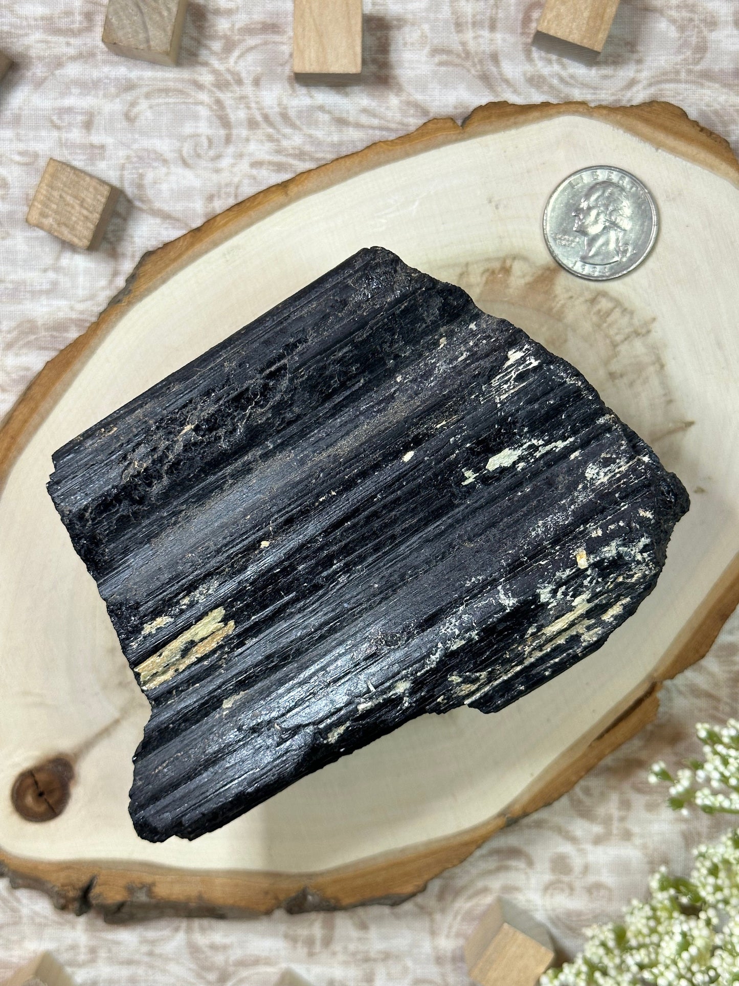 Huge Black Tourmaline Crystal Large Raw Black  Tourmaline Black Crystal Tourmaline Specimen Metaphysical Crystal Decor or Crystal Collction