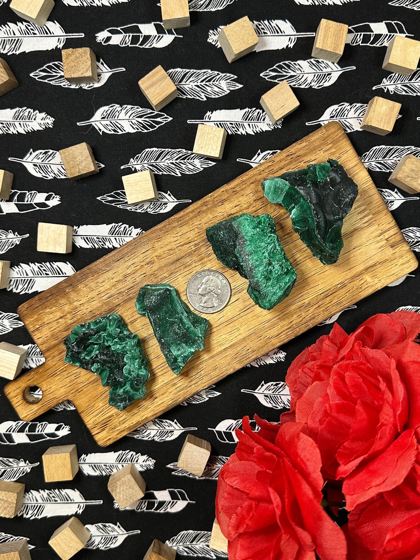 Velvet Malachite Crystal Specimens Multiple Size Avaliable Natural Satin Crystal Malachite Chunk Green Malachite Gemstone Crystal Collection