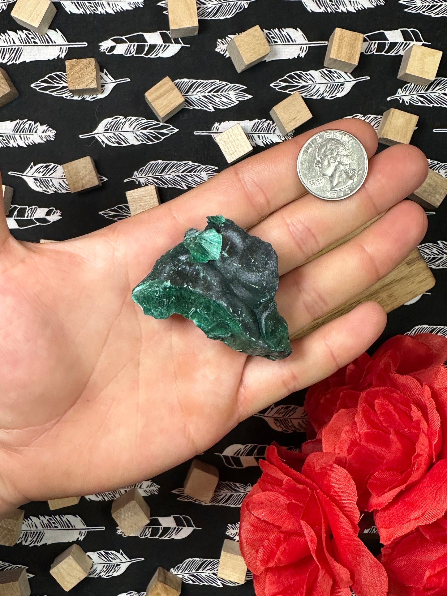 Velvet Malachite Crystal Specimens Multiple Size Avaliable Natural Satin Crystal Malachite Chunk Green Malachite Gemstone Crystal Collection